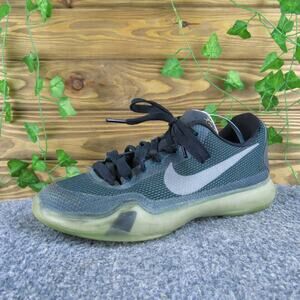 Nike Sneaker Kobe Brant X10 Boys Y 4.5 Medium Athletic Green‎ Synthetic Lace Up